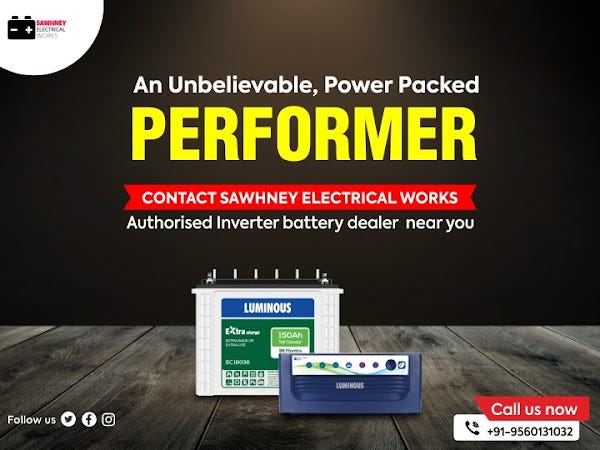 Luminous Inverter Battery Dealer in Faridabad