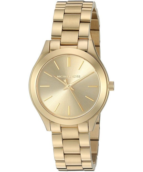 michael kors slim runway men's dress wrist watch