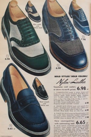 1960s mens casual shoes