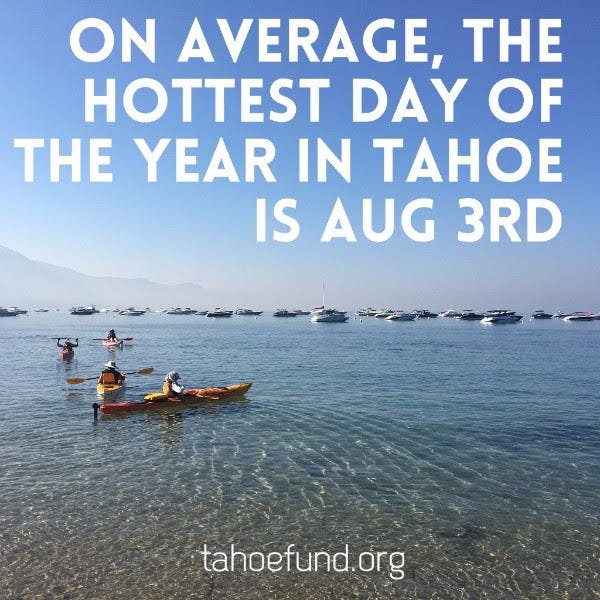 LAKE TAHOE FUN FACTS. The only thing that runs deeper than… by Tahoe