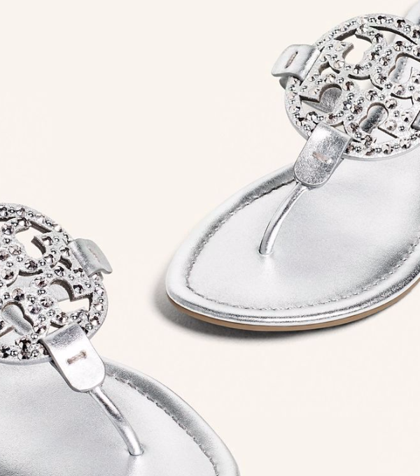 silver miller sandals