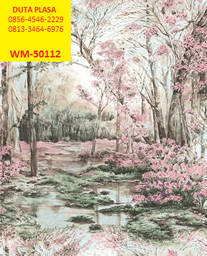 Dinding Kinclong: Wallpaper Dinding Bunga Sakura Pink