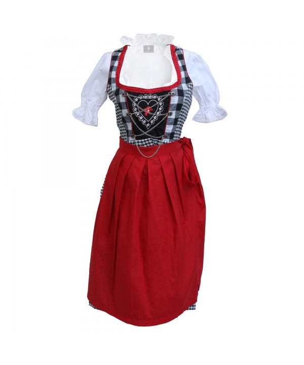 red and black dirndl