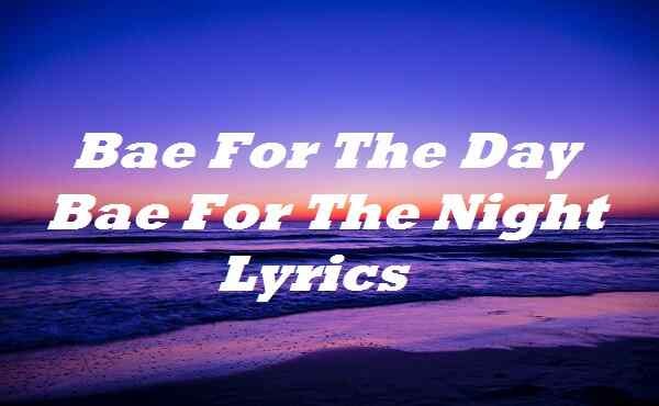 Bae For The Day Bae For The Night Lyrics By Lyricsplace Medium