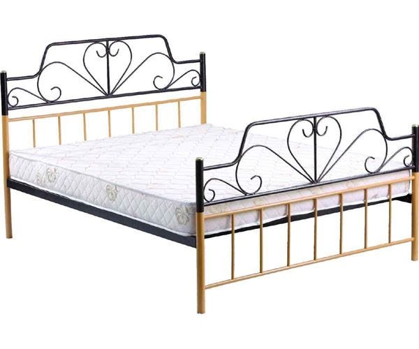 steel cot with mattress