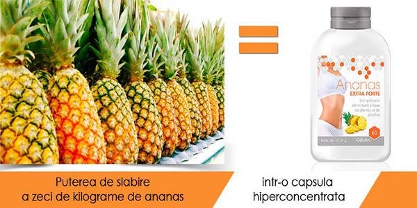 pastile de slabit ananas extra forte