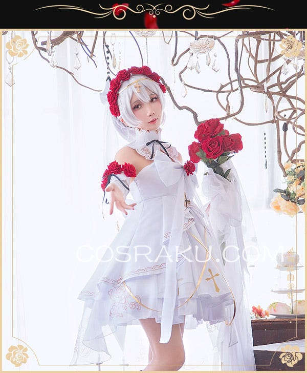 崩壊3rd テレサ 花裳月紗 コスプレ衣装 雪白七々子 コスプレウィッグ By Cosraku Medium
