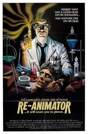 RE-ANIMATOR (1985)' is a darkly-funny takedown of men who play God | by  Eric Langberg | Everything's Interesting | Medium