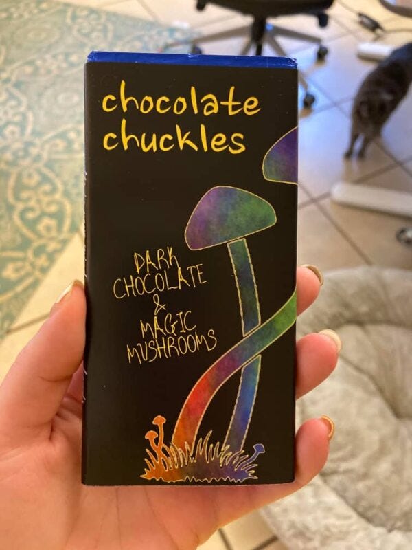 Chocolate Chuckles Magic Mushroom Dark Chocolate Bars — 3.5g