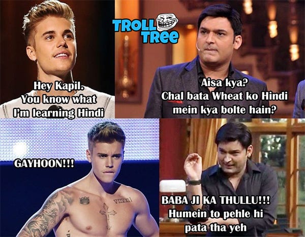 Kapil Sharma Trolls On Justin Bieber at Comdey Night | by TrollTree | Medium