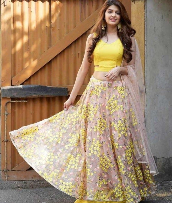 lehenga for haldi ceremony