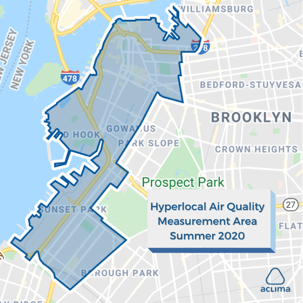 hyperlocal air quality map brooklyn summer 2020