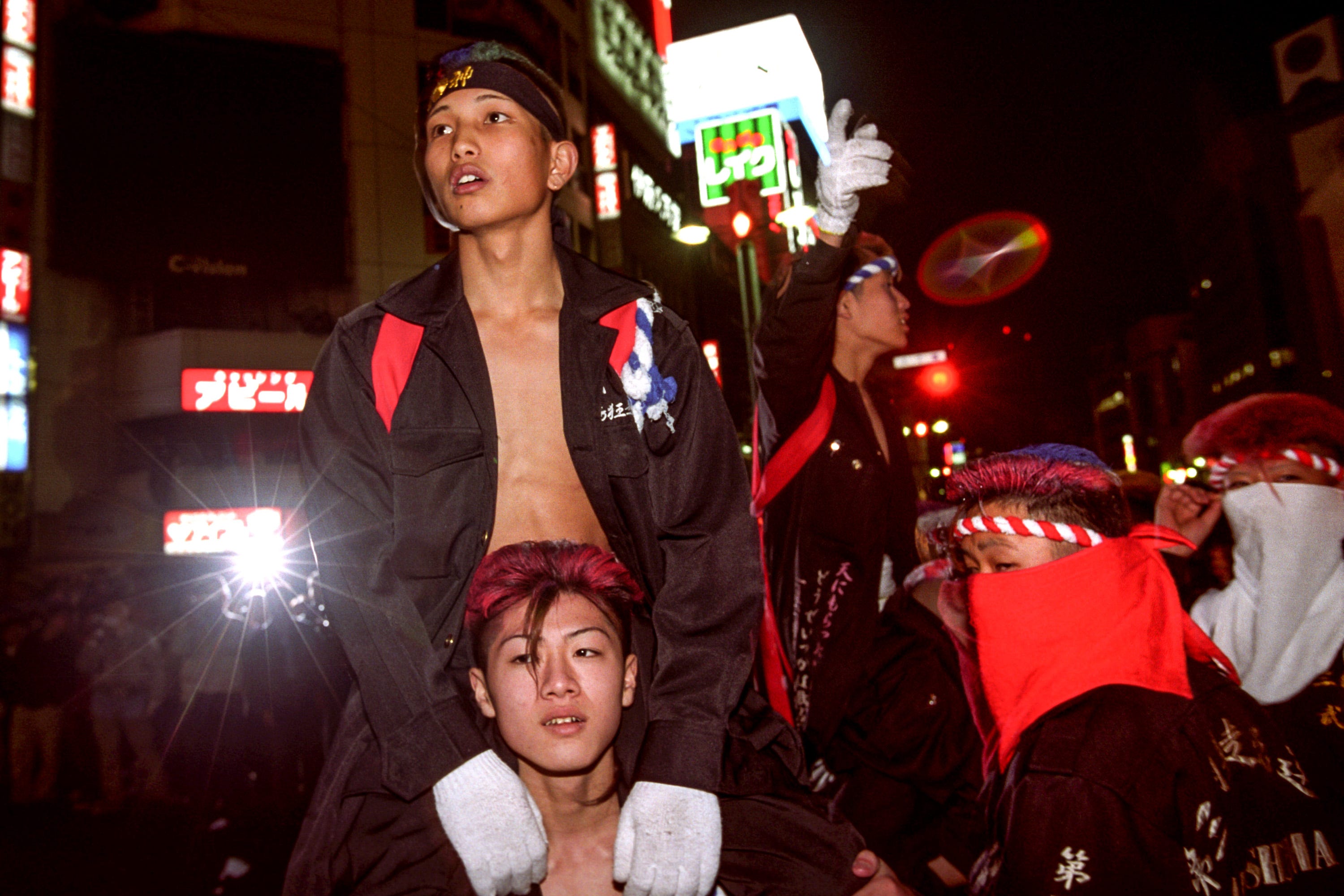 Photos One Japanese Motorcycle Gangs Festive Police Riot