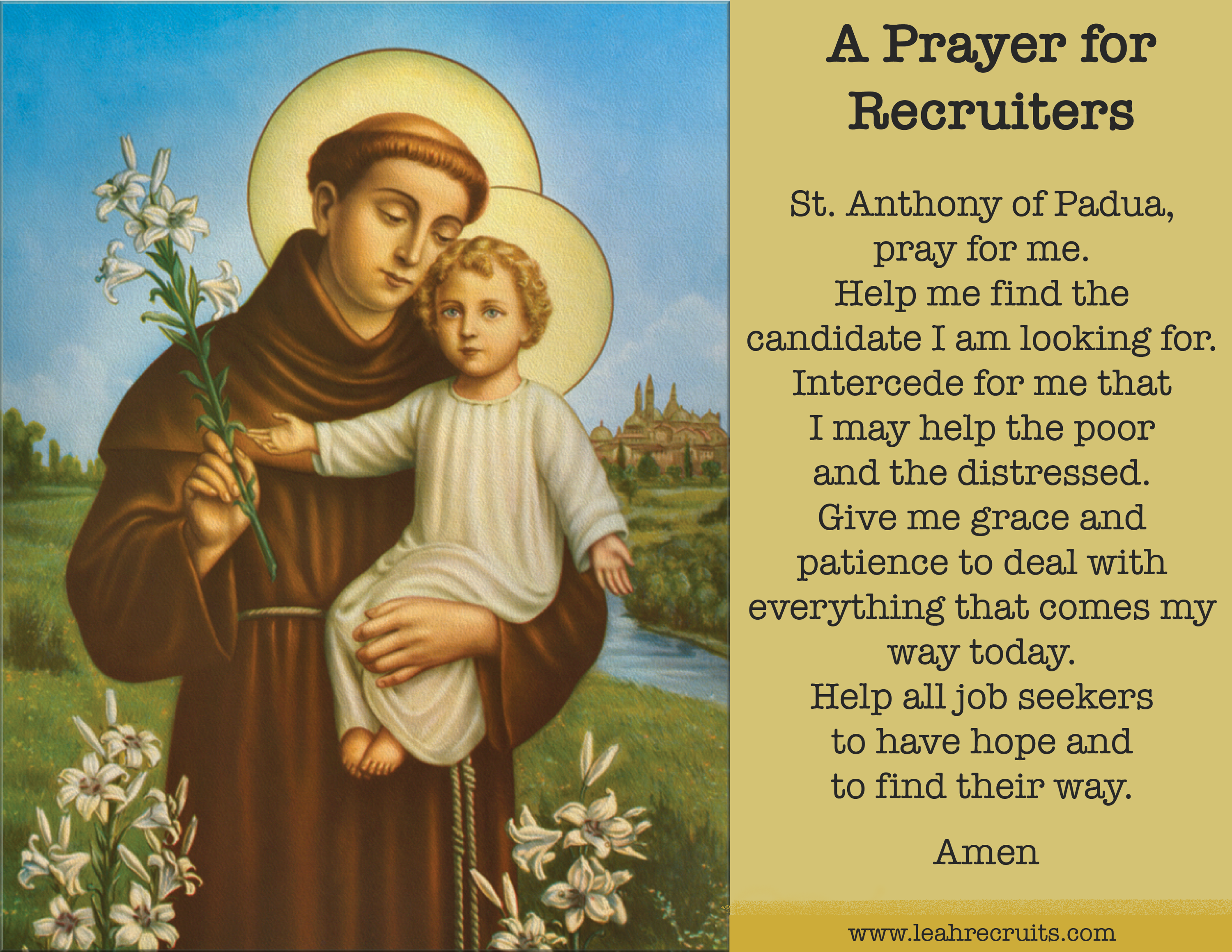 Patron Saint Of Finding A New Job Job Retro