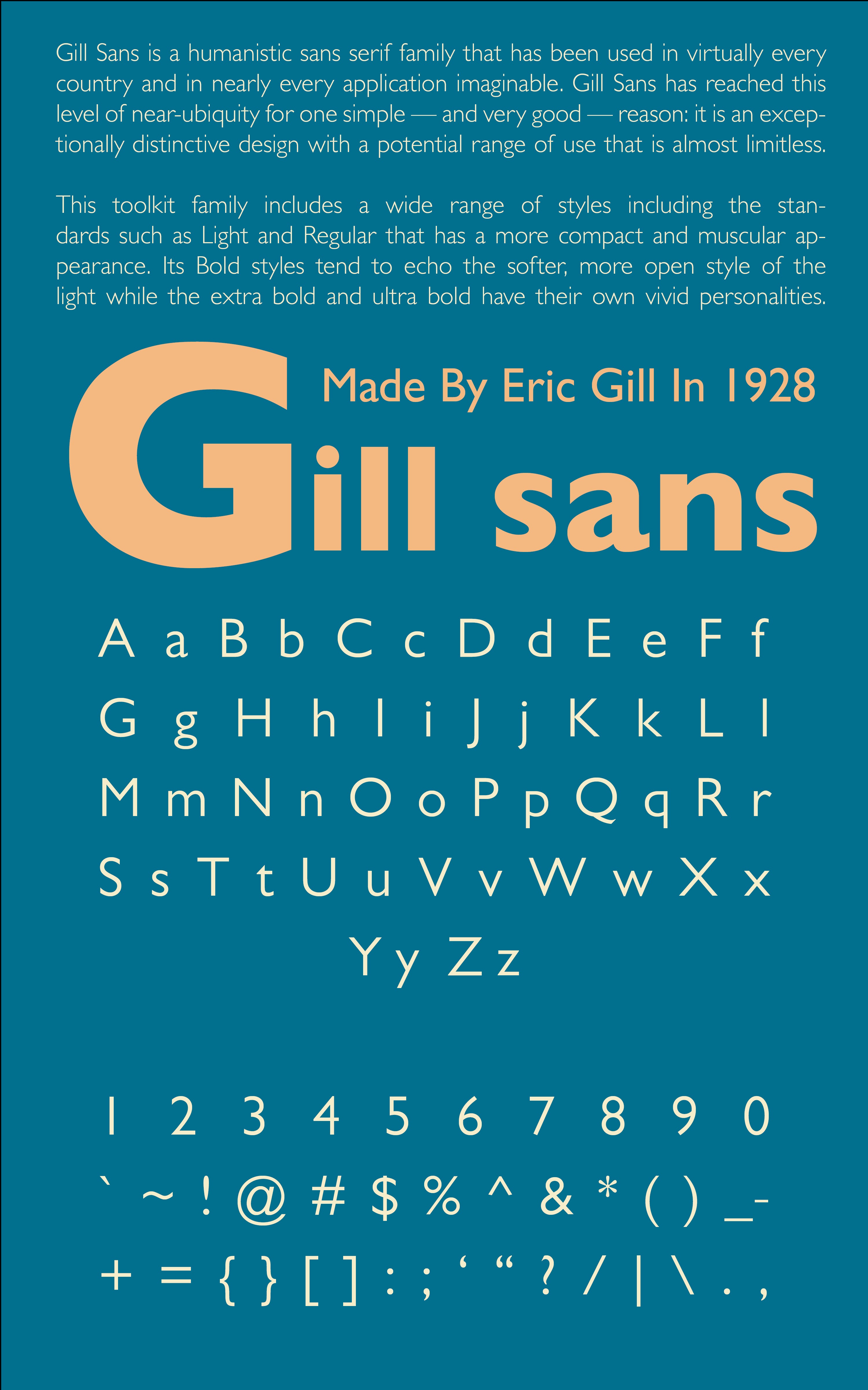 Project 3 Typography — Gill Sans by Thomas Lin Communication