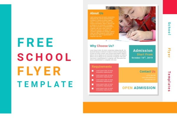 Free School Flyer Templates Word Document File By Saidi Creative Medium