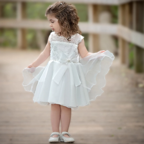 powder blue flower girl dress