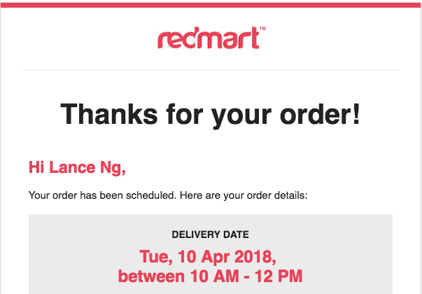 redmart first time customer