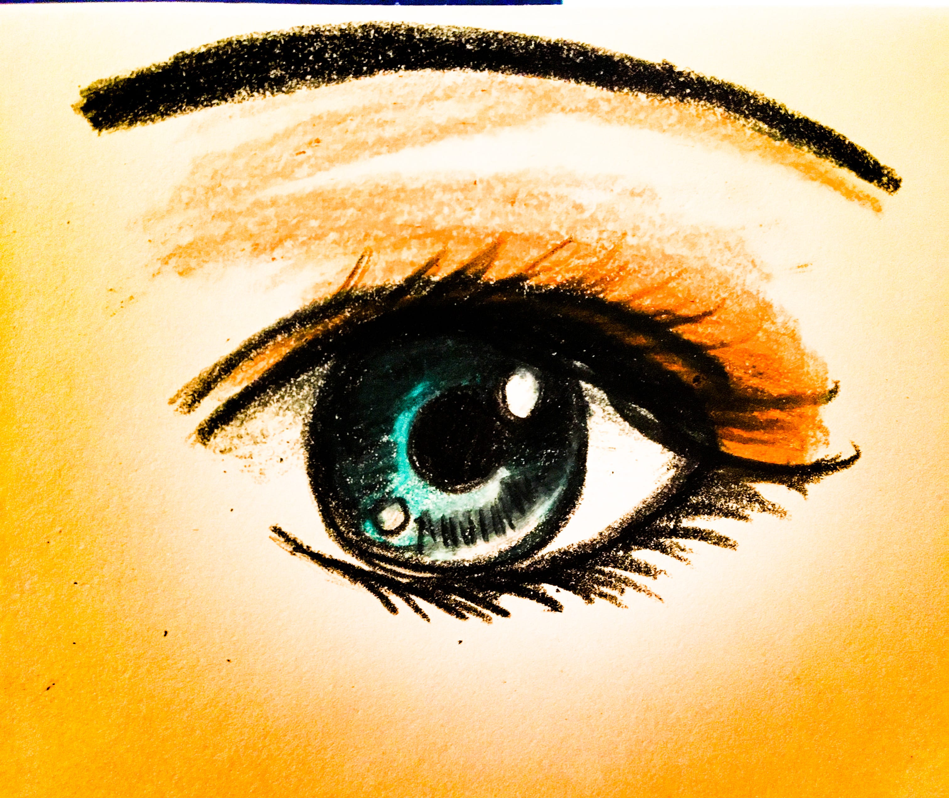 Anime Eye With Color! Original Drawing - KaylinArt - Medium