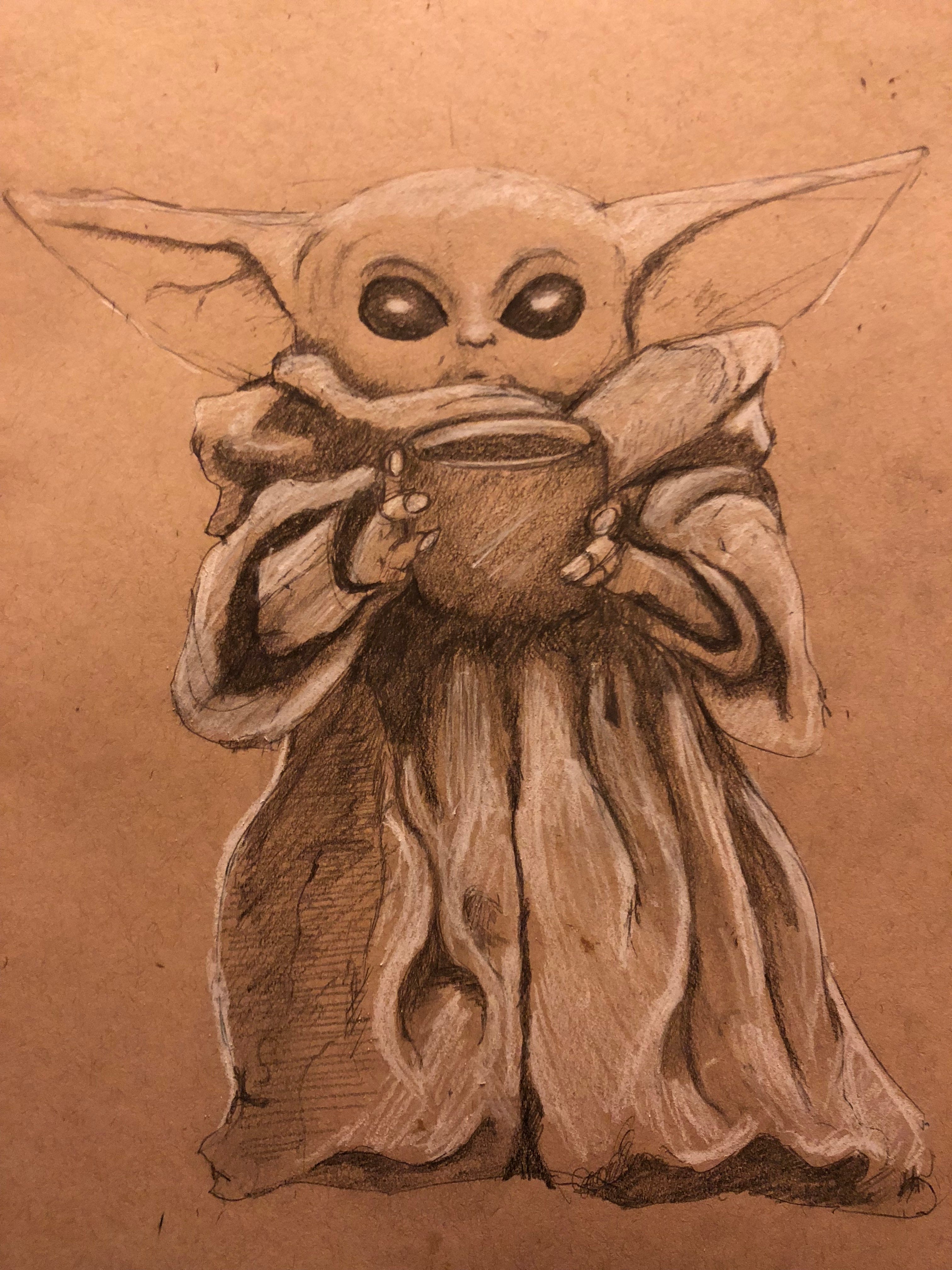 Drawing Baby Yoda The Mandalorian Is Great By Matthew Donnellon Medium Drawing Baby Yoda The Mandalorian Is Great By Matthew Donnellon Medium