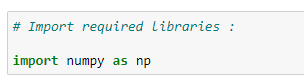 Figure 23: Importing NumPy