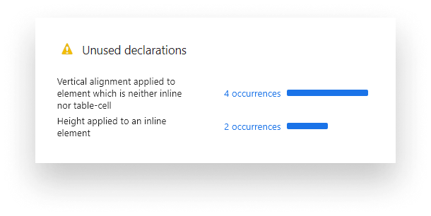 unused declarations section