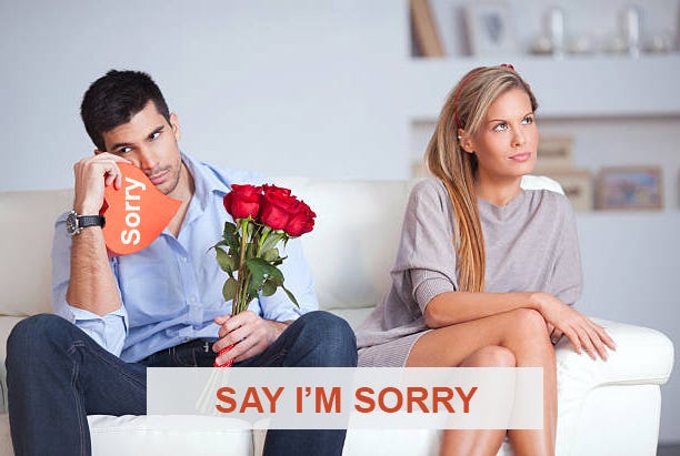 To saying gf sorry I Am