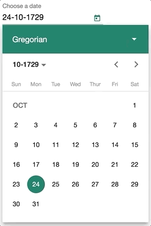 Julian Calendar Conversion Chart