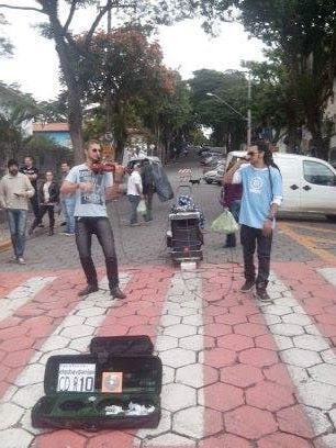 Some of Cathy’s street performer friends playing music