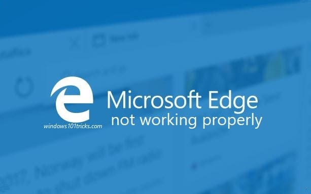 microsoft edge not working wont open oages