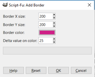 gimp how to add border to text