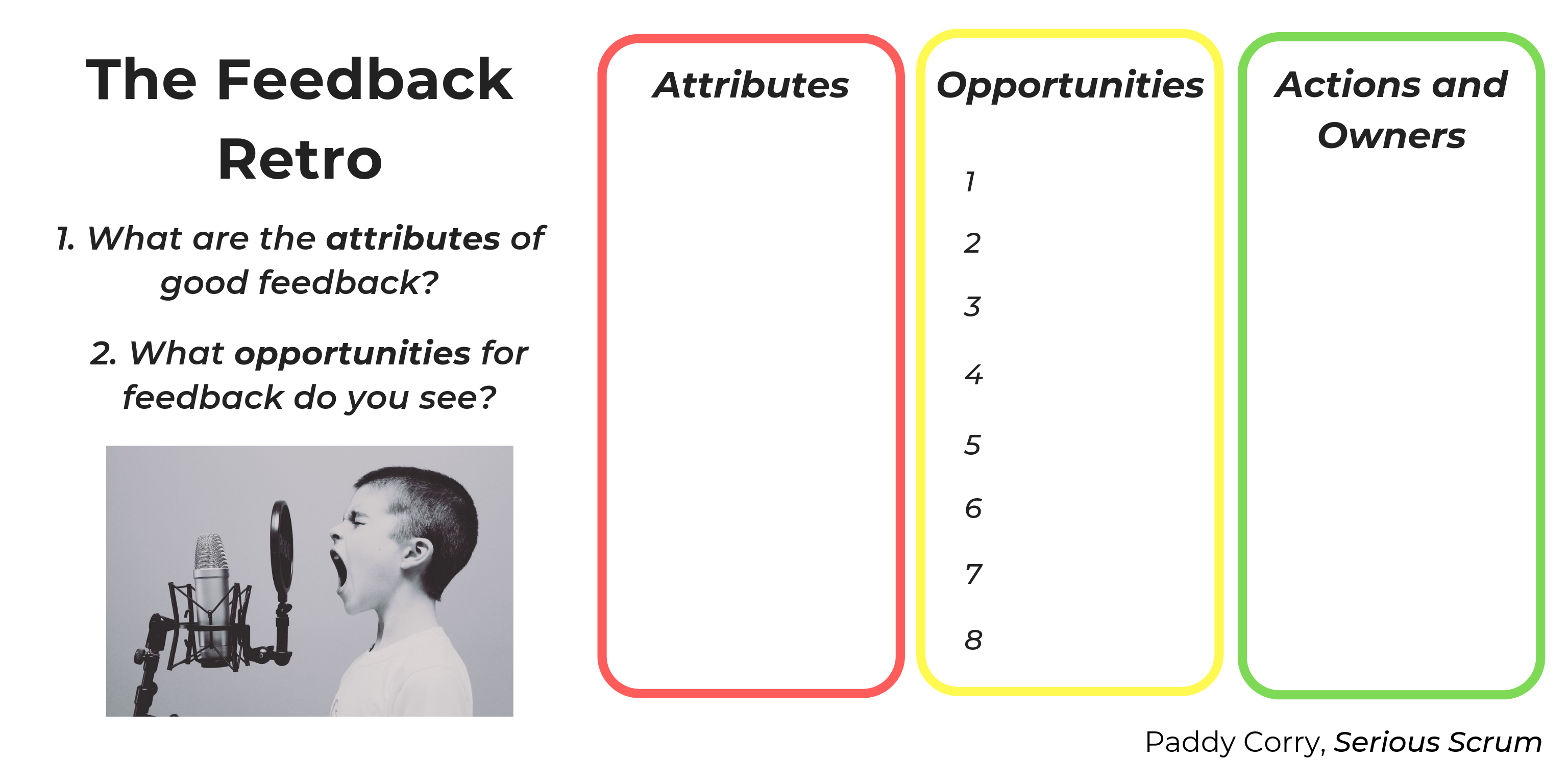 The Feedback Retro Serious Scrum Medium