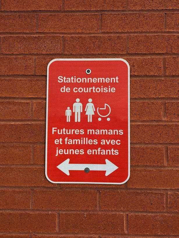 Pregnant Women And Family Only Parking? Still OK? A Smiling World