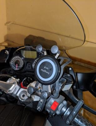 motorcycle wireless charging mount