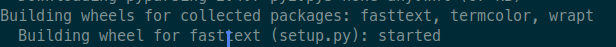 FastText wheel build