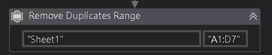 圖四:Remove Duplicates Range 的 Activity 活動畫面