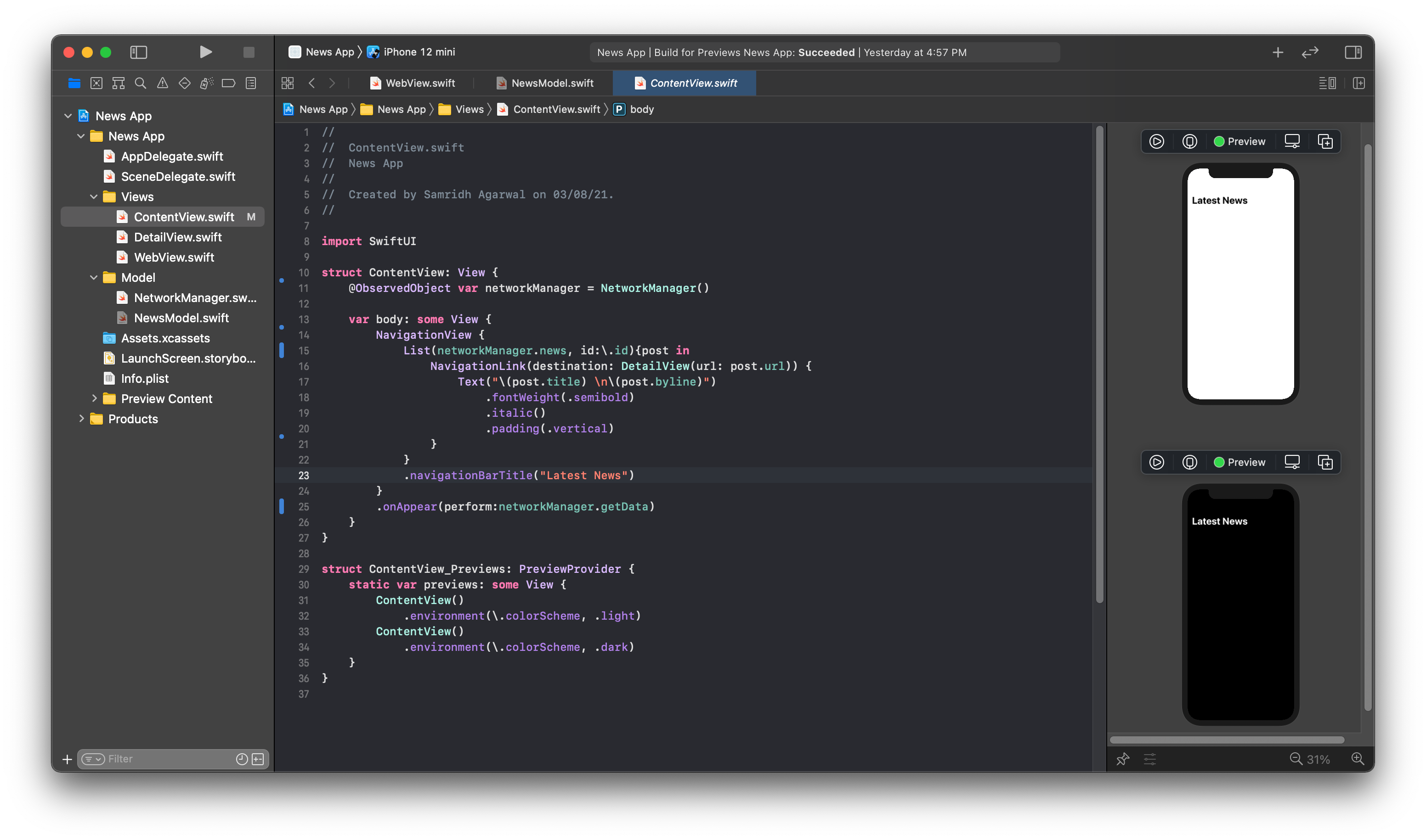How I coded an iOS App in 20 minutes | by Samridh Agarwal | ACM VIT ...