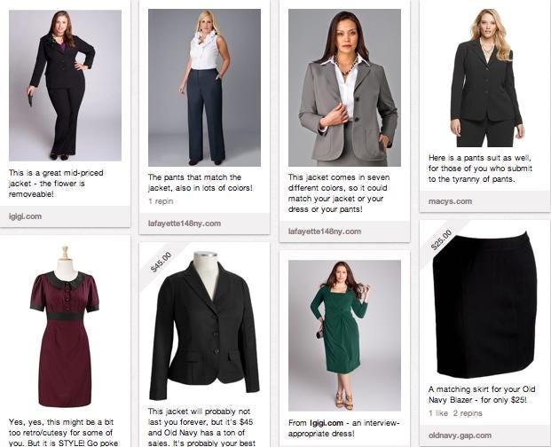 interview outfits for larger ladies