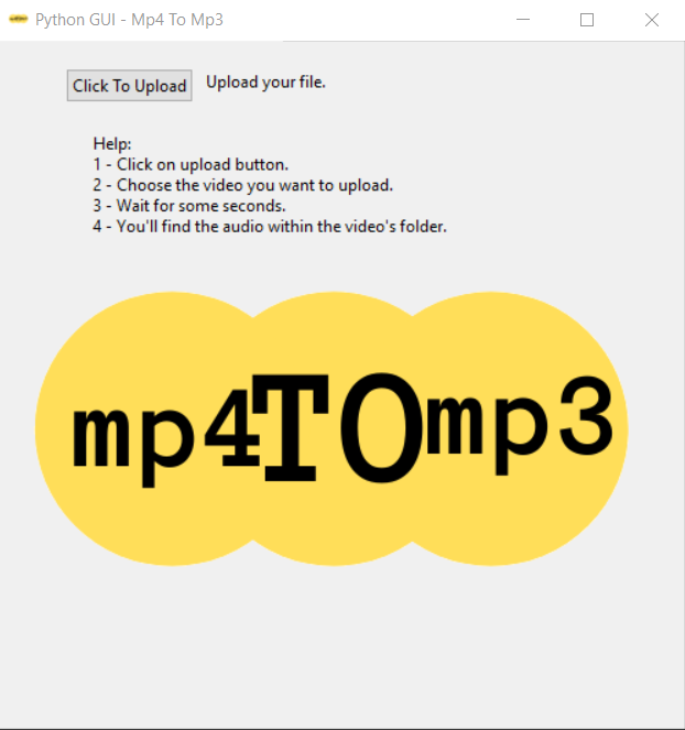 Python Beginner Project 2021 — Desktop application: convert mp4 to mp3 | by  Selmi Abderrahim | Medium