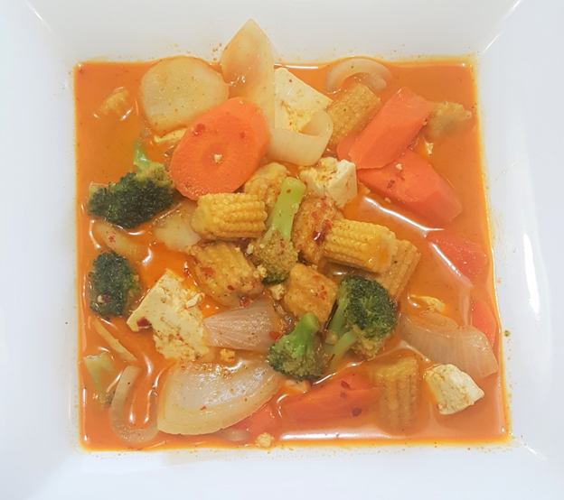 Vegetable Curry with Tofu. Delicious Curry Packed with Protein and