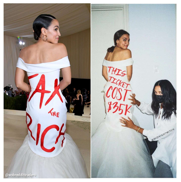 AOC At The Met Gala Is Peak Late Capitalism | by Mallory Mosner | Perceive  More! | Medium