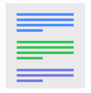 The text lines grow shorter on the page to a more condensed version.