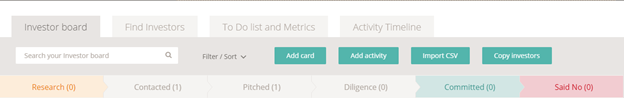 Track the progress of your investment capital raise in Foundersuite