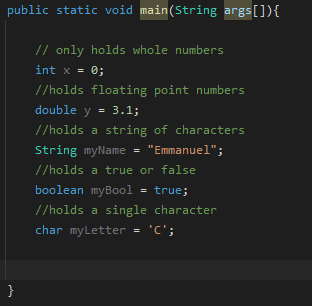 Java Tutorial. How to Use Variables | by Emmanuel Tejeda | Medium