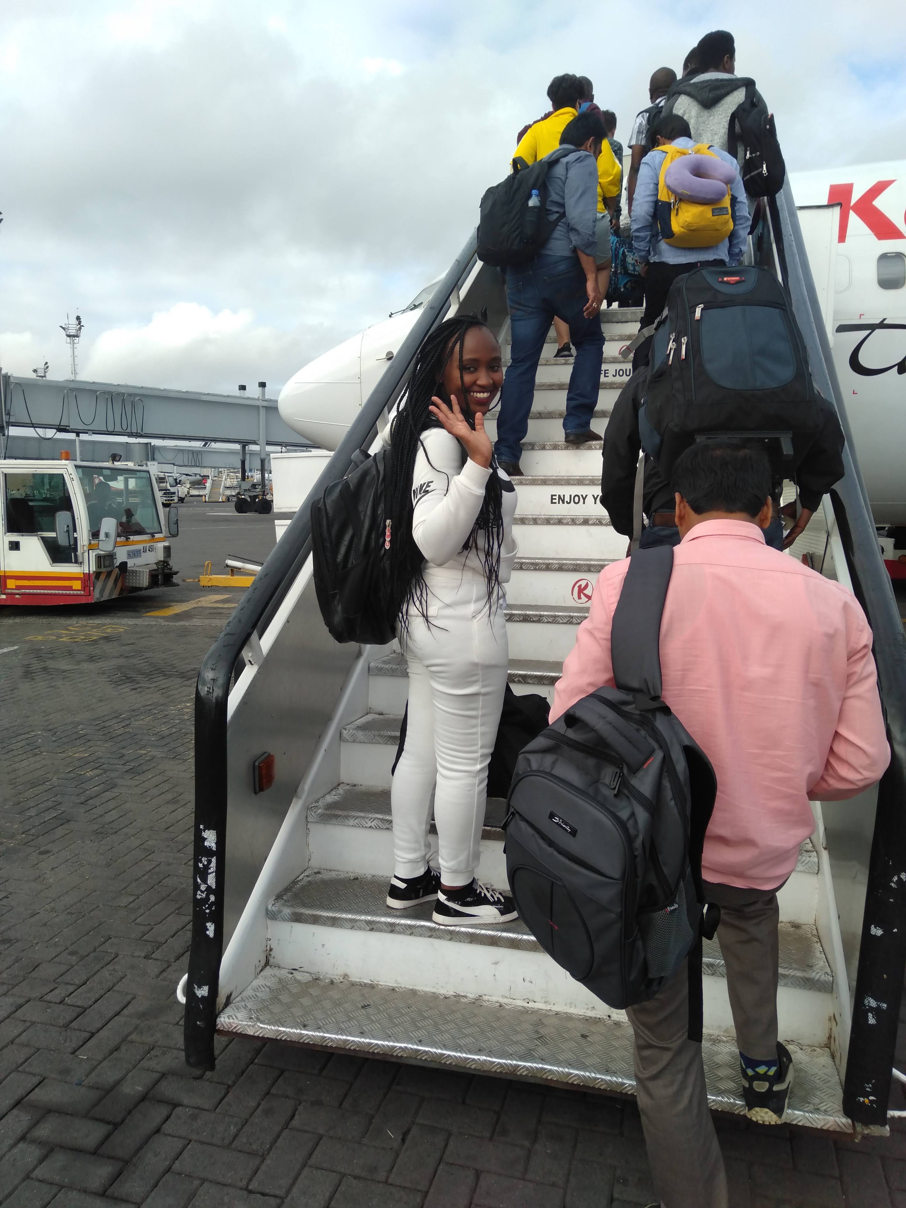 Leaving Kenya to attend the Summit in Ghana. I was really happy.