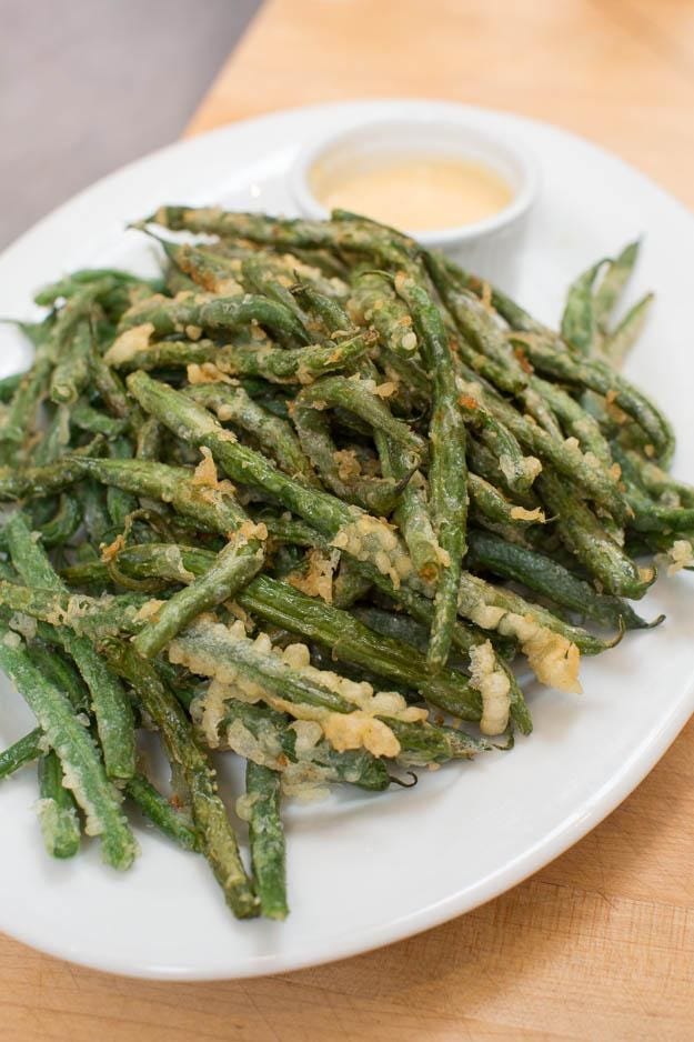 Tempura Green Beans with CitrusMiso Mayonnaise Recipe by SF Cooking