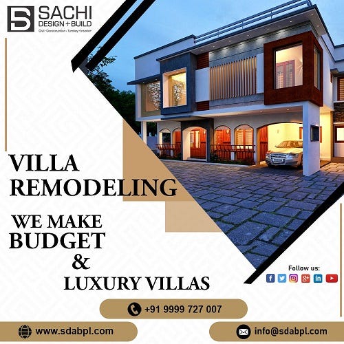 Villa remodling We provide villa remodeling services at affordable rates. Our skilled professionals provide this service using top-notch tools and cutting-edge technology.