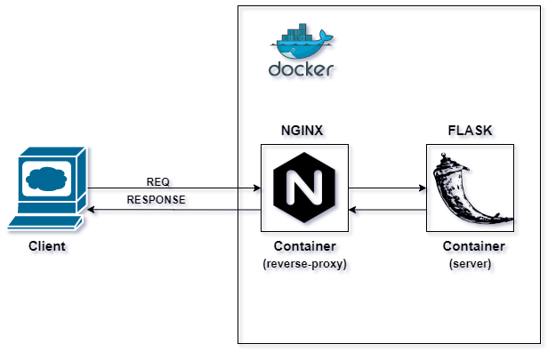 Using NGINX-reverse proxy with Flask and Docker