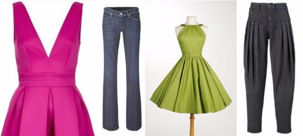 best clothes for triangle body shape
