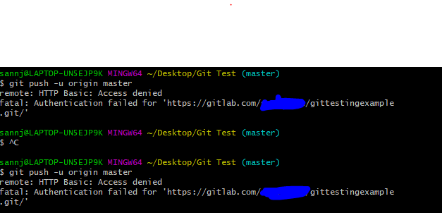 Fixed]GitLab remote: HTTP Basic: Access denied and fatal Authentication -  Sanjay Singh - Medium